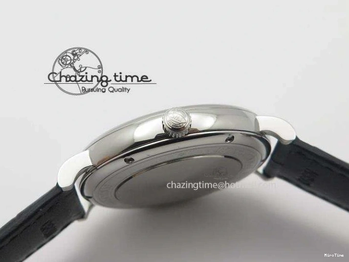MIROTIME 0511 GoodFit Portofino SCHAFFHAUSEN SS MKF 1:1 V2 Best Edition Black Dial On Black Leather Strap A 7350